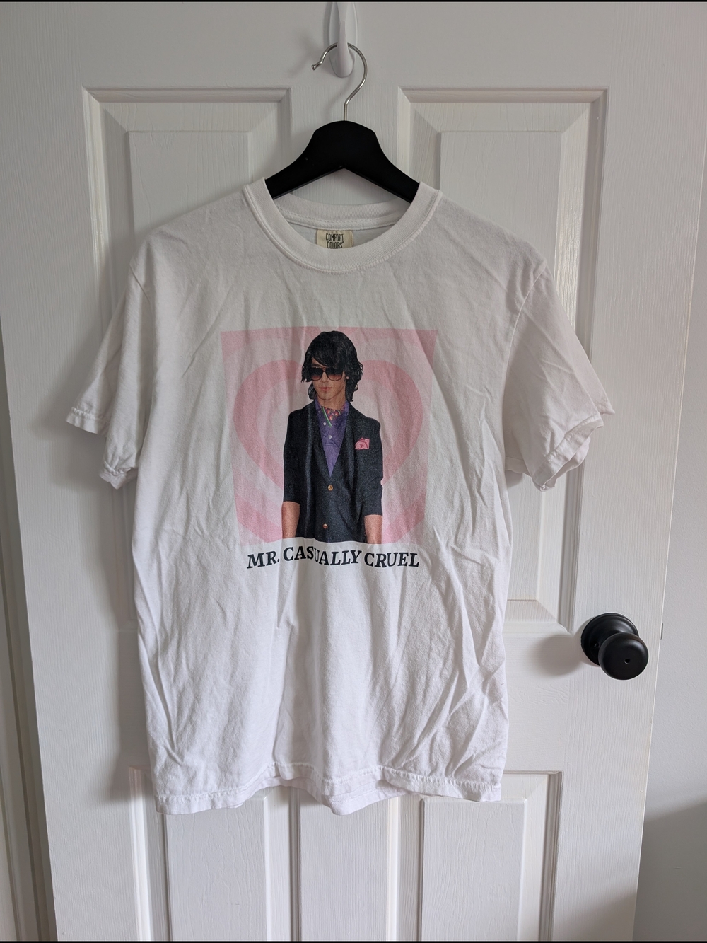 Joe Jonas Mr. Casually Cruel White Cotton T Shirt Medium